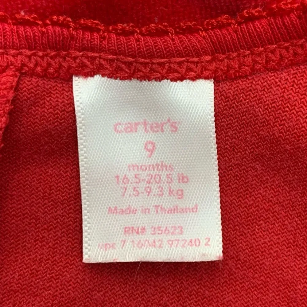 Carter’s 9 Months Baby Girl Embroidered Santa Dress